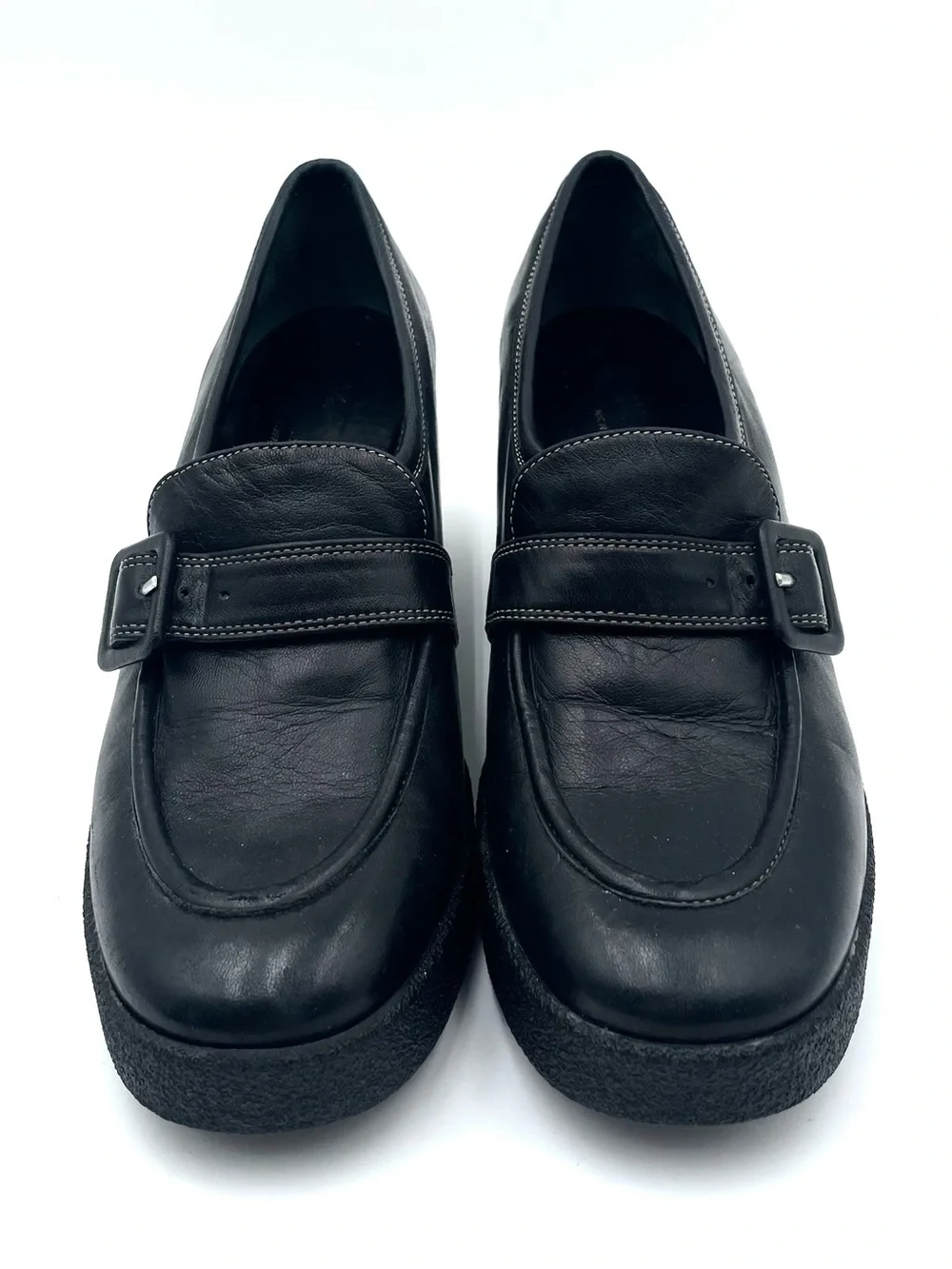 Robert Clergie Black Leather Loafers Size 8